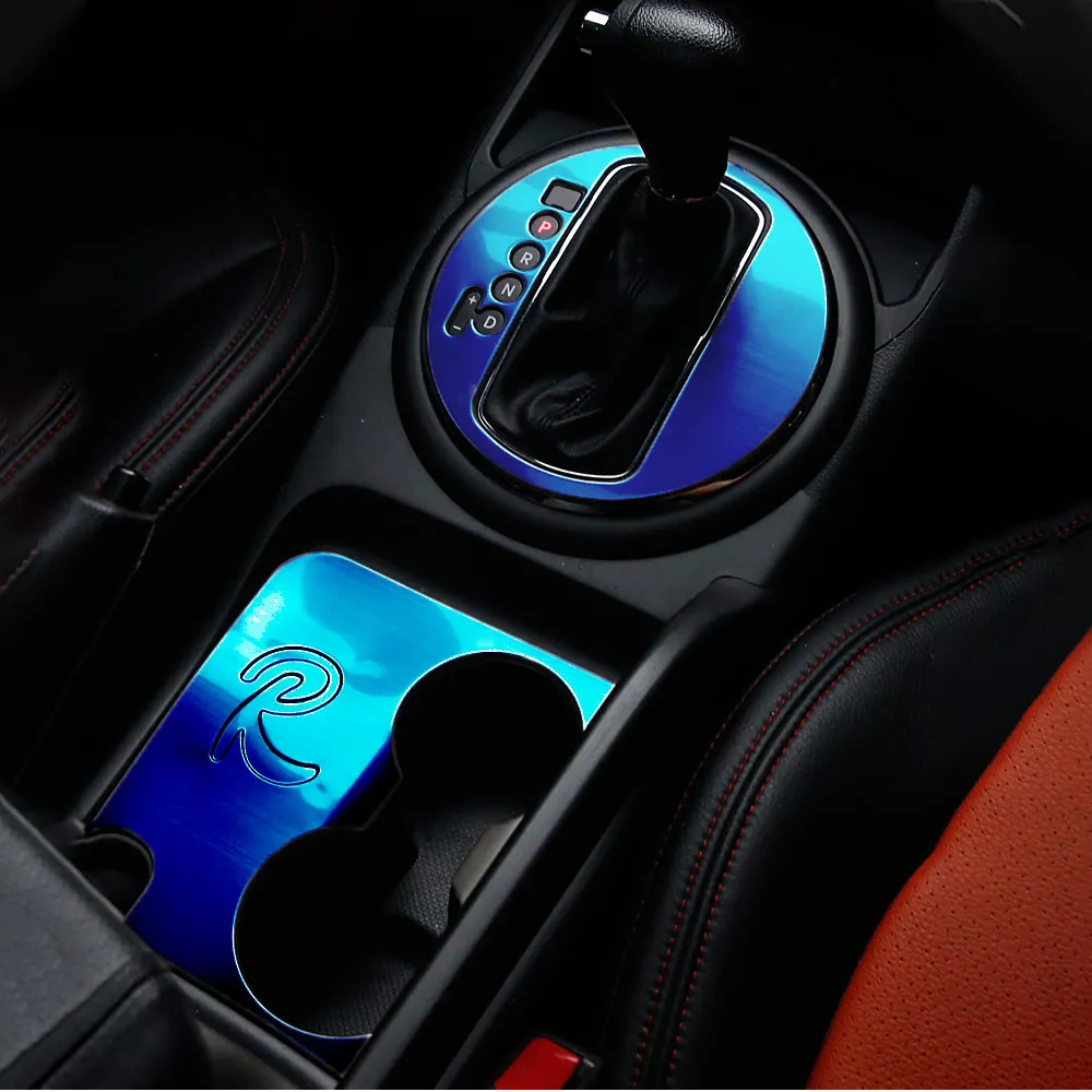 A and B Blue Для KIA Sportage R 2011 2012 2013 аксессуары для автомобиля водная чашка панель переключения передач интерьерное декоративное покрытие из нержавеющей стали - Название цвета: A and B Blue