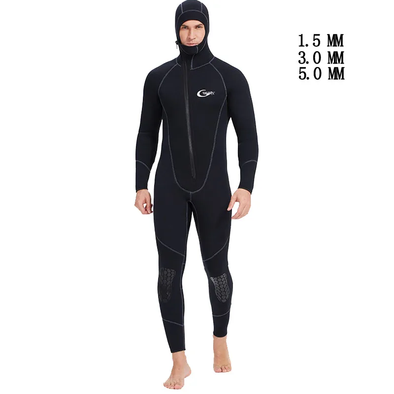 Гидрокостюм для подводного плавания с молнией спереди 5 мм|Комбинезоны| |