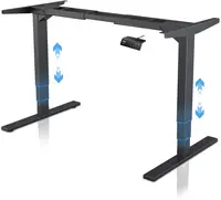 Height Adjustable Standing Desk Frame Dual Motor Load 100kg Sit Stand Desk 3 Stage Electric Stand Up Desk With Smart Pannel
