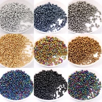3mm plating glass seed beads 80 plated coffee silver gold glass spacer loose bead for diy jewellery making garment accessories
