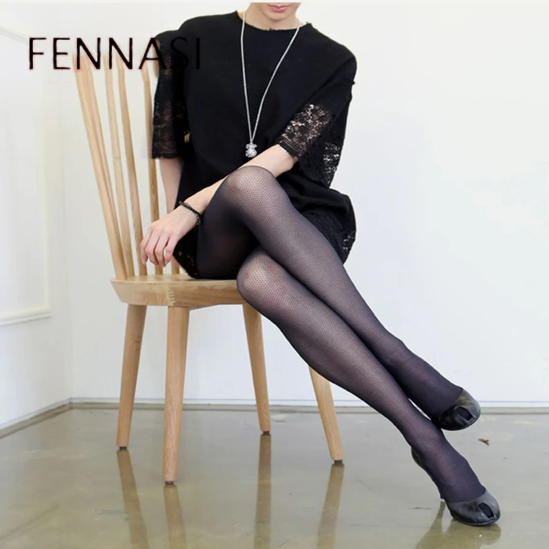FENNASI, сетчатые колготки в горошек, липкие женские колготки, модные, сексуальные, тонкие, черные, милые, с бантом, с принтом, в полоску, популярные, женские колготки