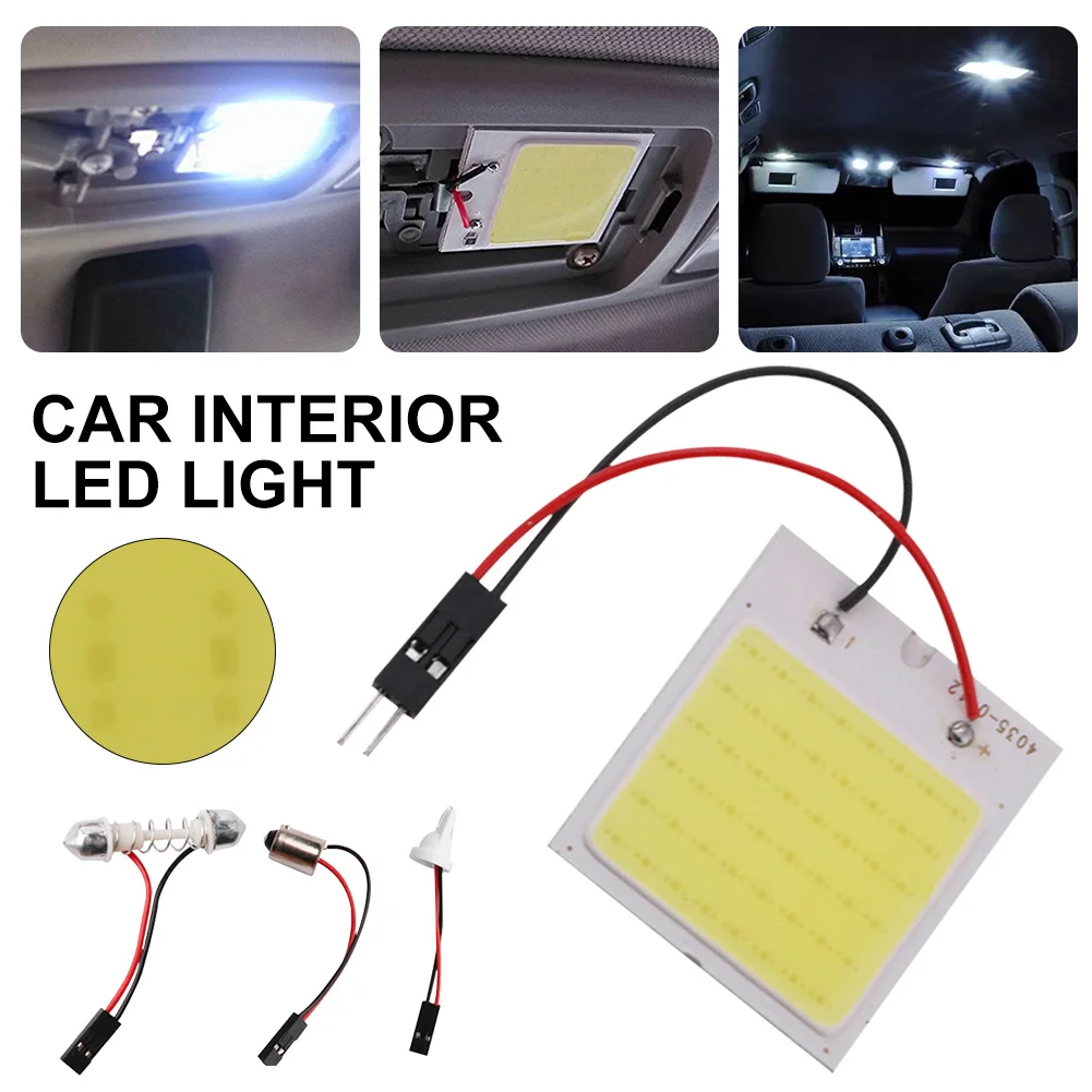 

Car Interior Light COB 48SMD T10 12V COB Car Interior Panel LED Lights Bulb Car Dome Light Car Panel Lamp Reading Light