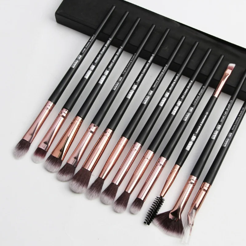 Набор кистей для макияжа Профессиональные 12 шт./лот кисти смешивания теней век