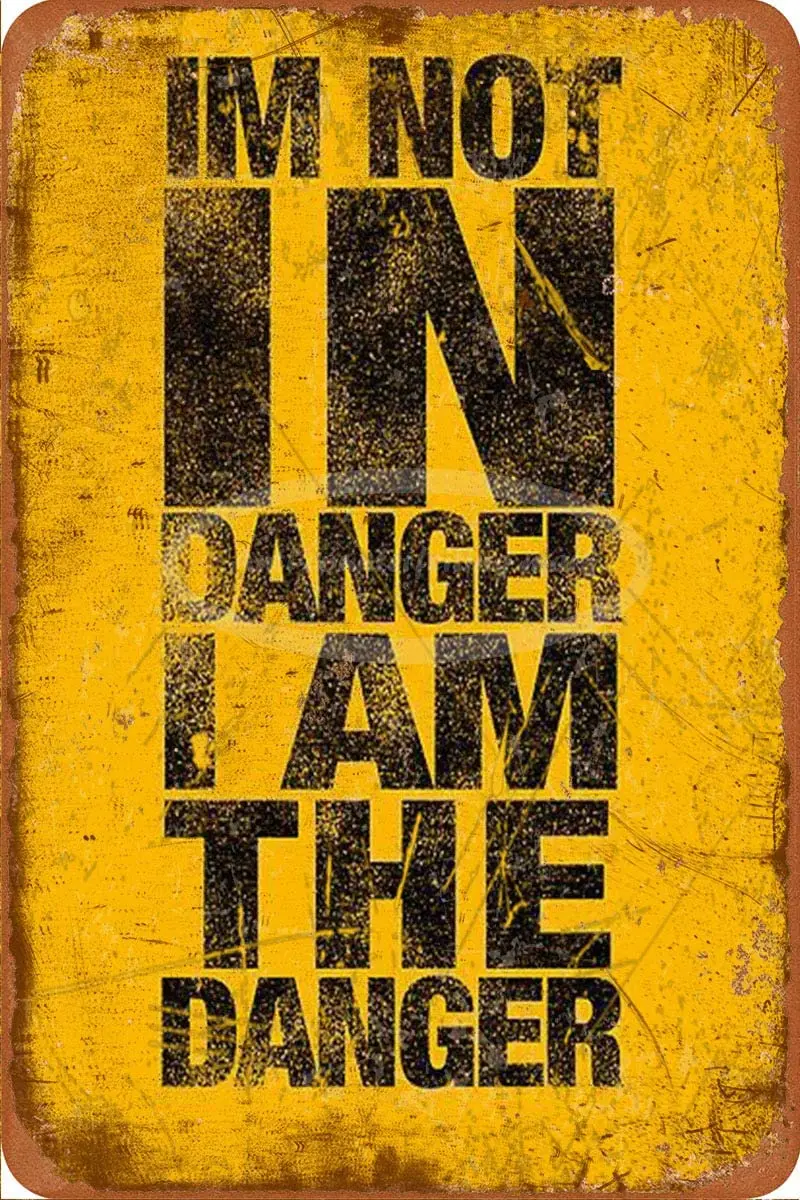 

Breaking Bad i am the danger Tin Sign Vintage Metal Sign Poster Home Wall Decor Cafe Bar Pub Club Gift