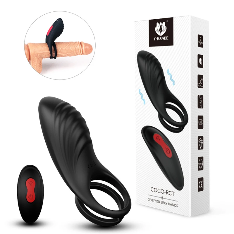Мужское кольцо на член Coco-RCT вибрирующий пенис Стимуляция клитора задержка