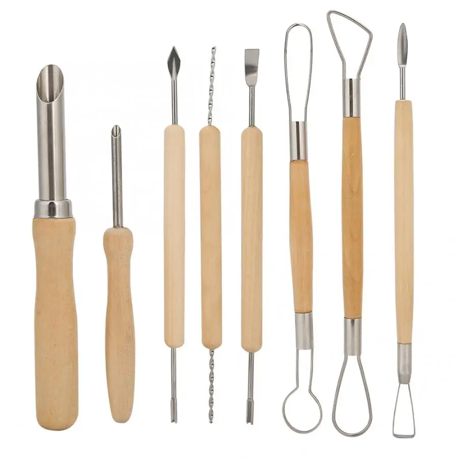 8 шт. набор для скульптурирования глины сглаживающий восковой резьбы
