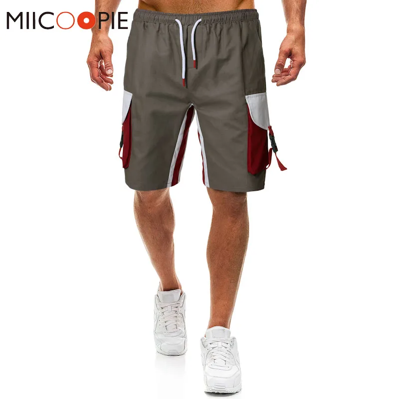 

Multi-pocket Patchwork Cargo Shorts Men Spring Summer Fitness Drawstring Short Homme Social Jogger Mens Casual Pants Sweatpants