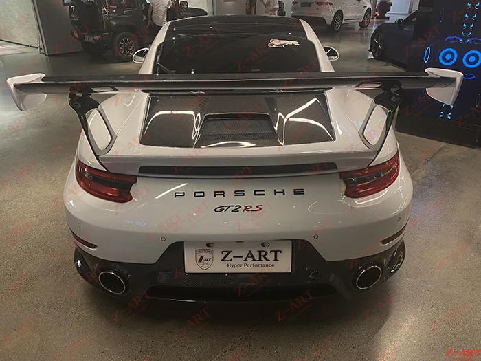 2012 2018 Z ART 911 GT2 RS углеродное волокно заднее крыло для капота двигателя 991 двухслойн