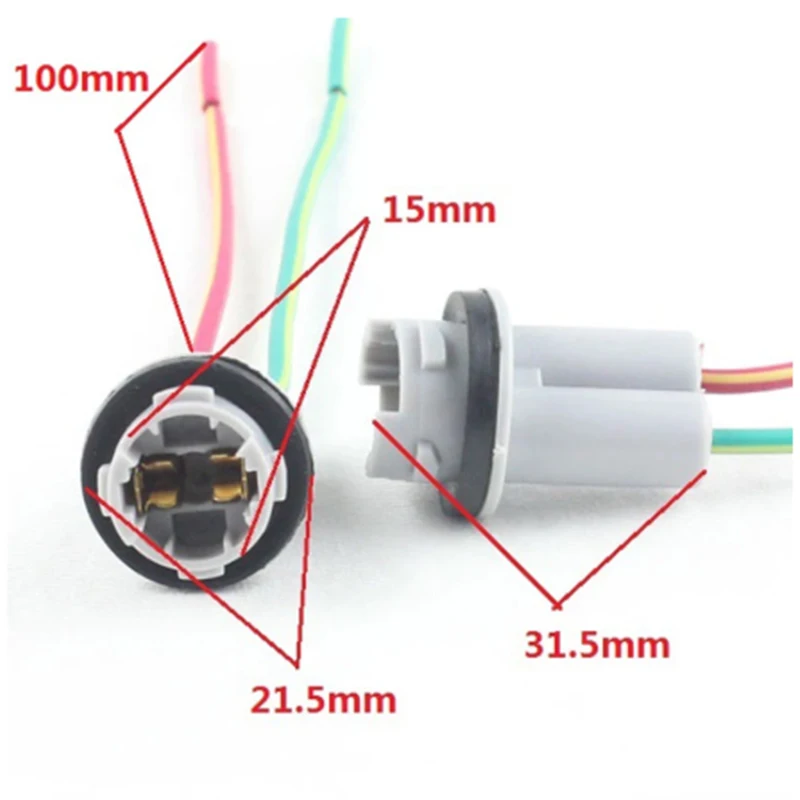 

TraceBest 2x T10 W5W Automobile Small LED Light Bulb Plug Wedge Hard Adaptor Socket Connector T10 Car Lamp Holder Adapters Base