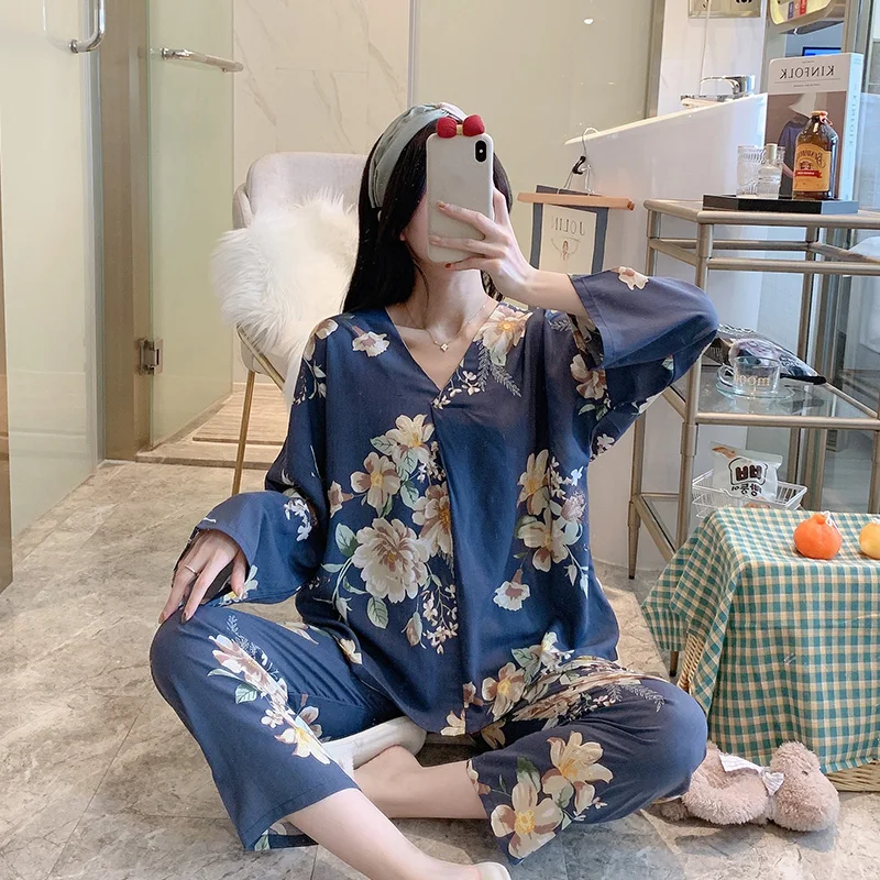 2021 Новый Искусственный Хлопок Домашняя одежда для женщин Сезон весна-лето жира