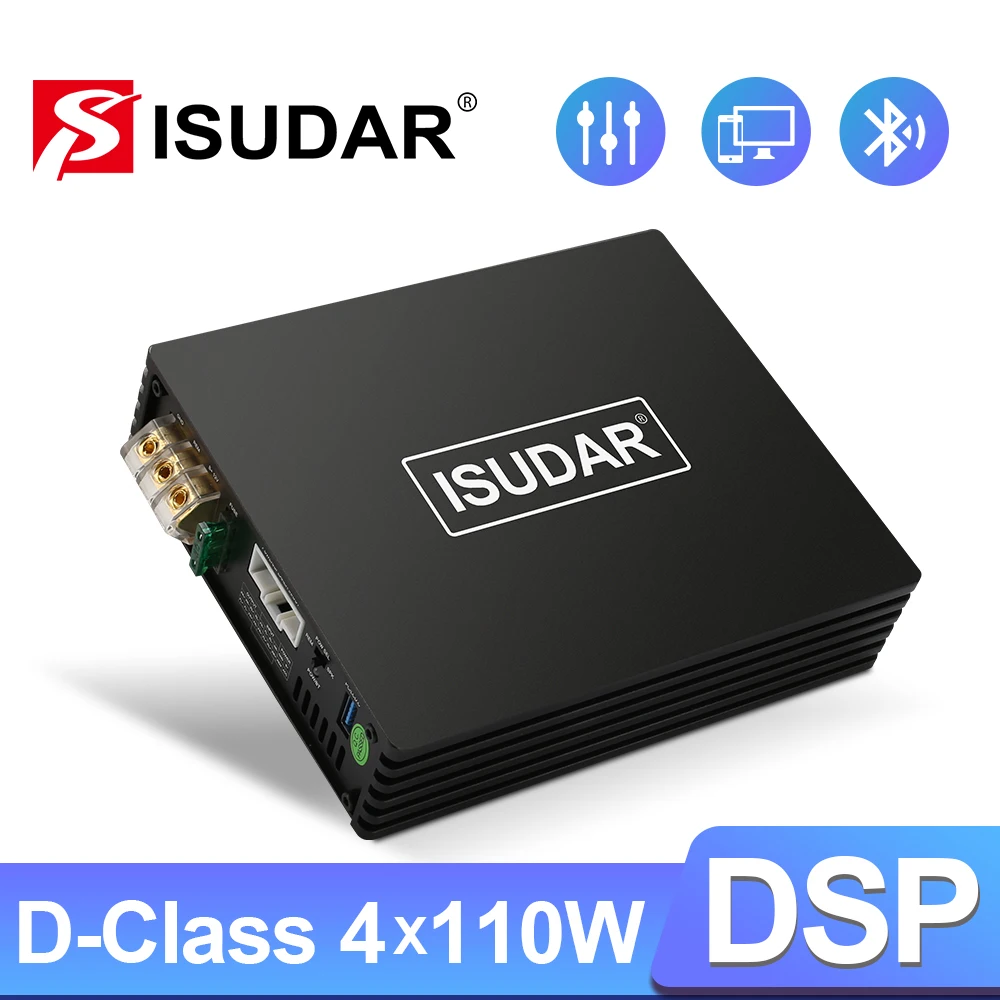 ISUDAR D4 автомобильный DSP усилитель для VW/Ford/Audi/BMW/Opel/Hyundai/Kia/Toyoto Авто цифровой