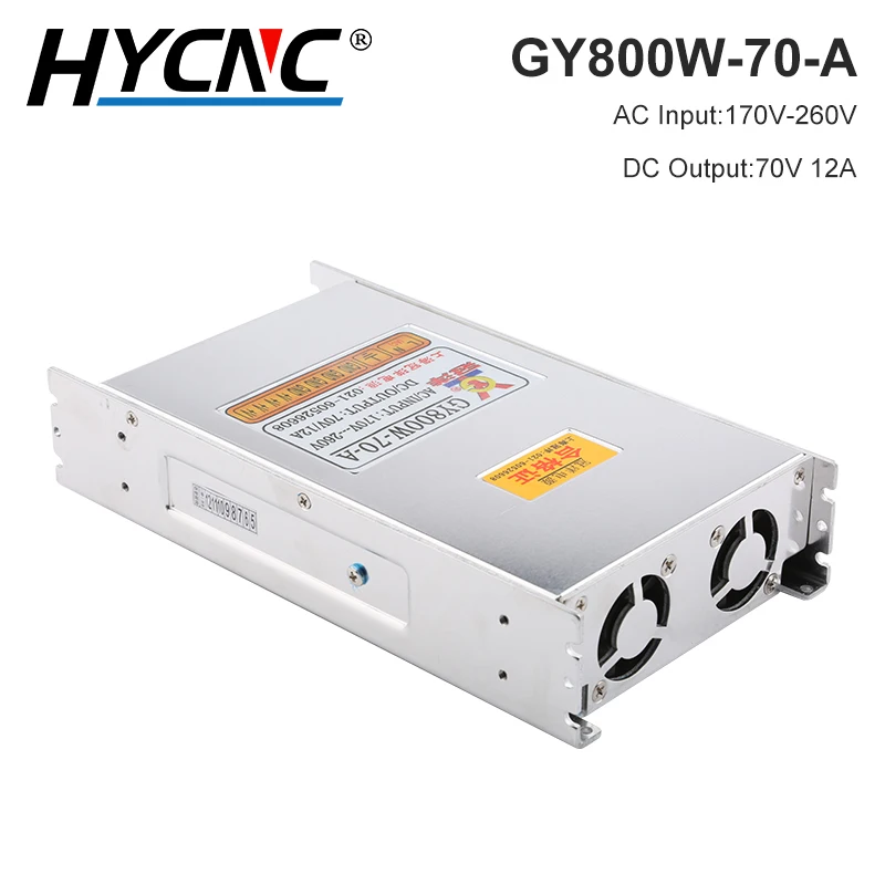 Movimentação do Motor 70v 800w 12a Transformador de Comutação da Fonte Alimentação Cnc Gravação a Laser Interruptor Controle Industrial Gy800w70-a Fonte de alimentação de comutação