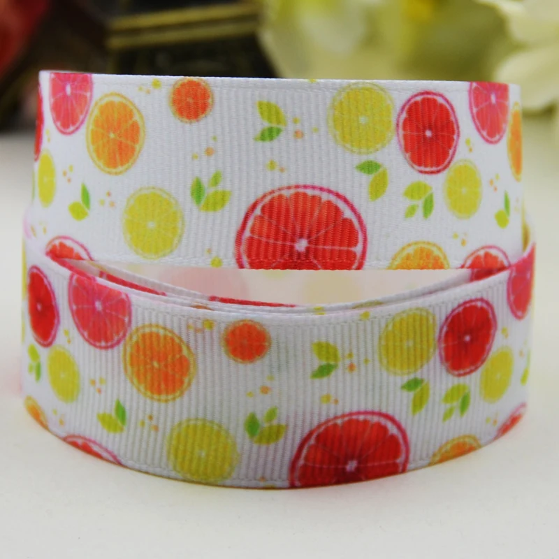 

7/8'' 22mm,1" 25mm,1-1/2" 38mm,3" 75mm fruit Character printed Grosgrain Ribbon party decoration X-02225 10 Yards