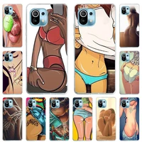 sexy girl lady lips silicone phone case for xiaomi mi poco x3 pro m3 f3 x2 f2 11 10 10t pro 9se note10 lite tpu soft back cover
