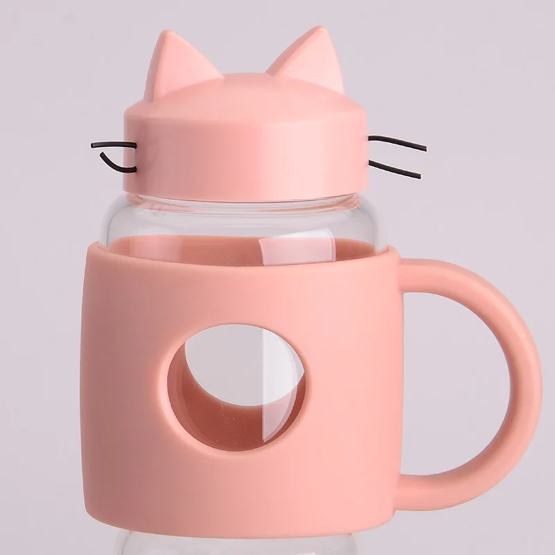 AIWILL стеклянная бутылка для воды мультяшный боросиликатный стеклянный стакан