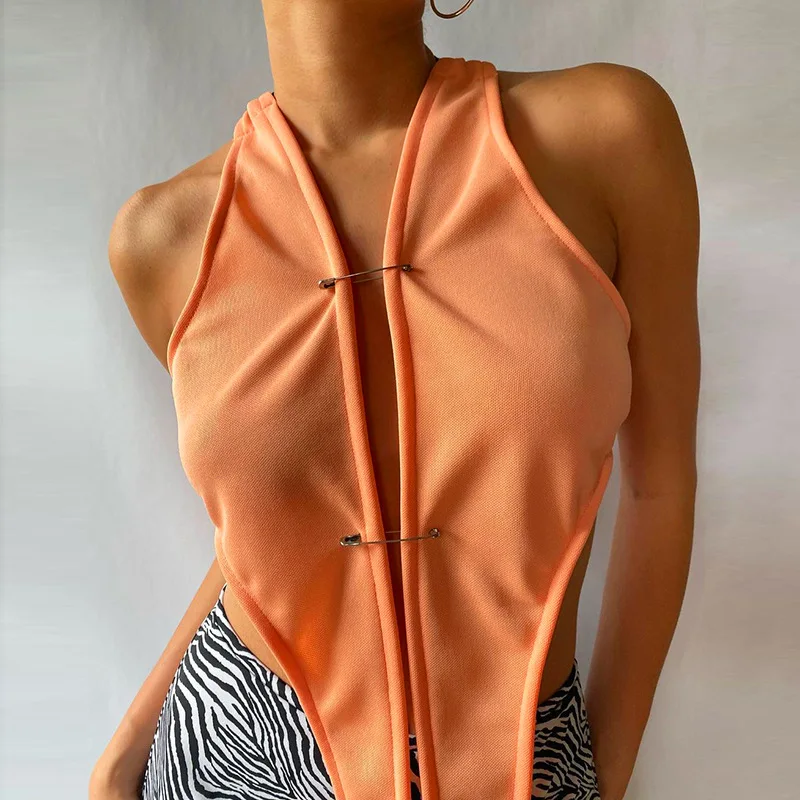 

2021 New Tank Tops Women Sexy Crop Vest With Drawstring V Neck Solid Female Off Shoulder Summer Ladies Top