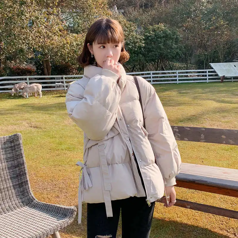 

Down Cotton Padded Women Winter Jacket Stand Collar Loose Thick Parka Women Chaquetas Mujer Casual Warm Winter Coat Women C6609