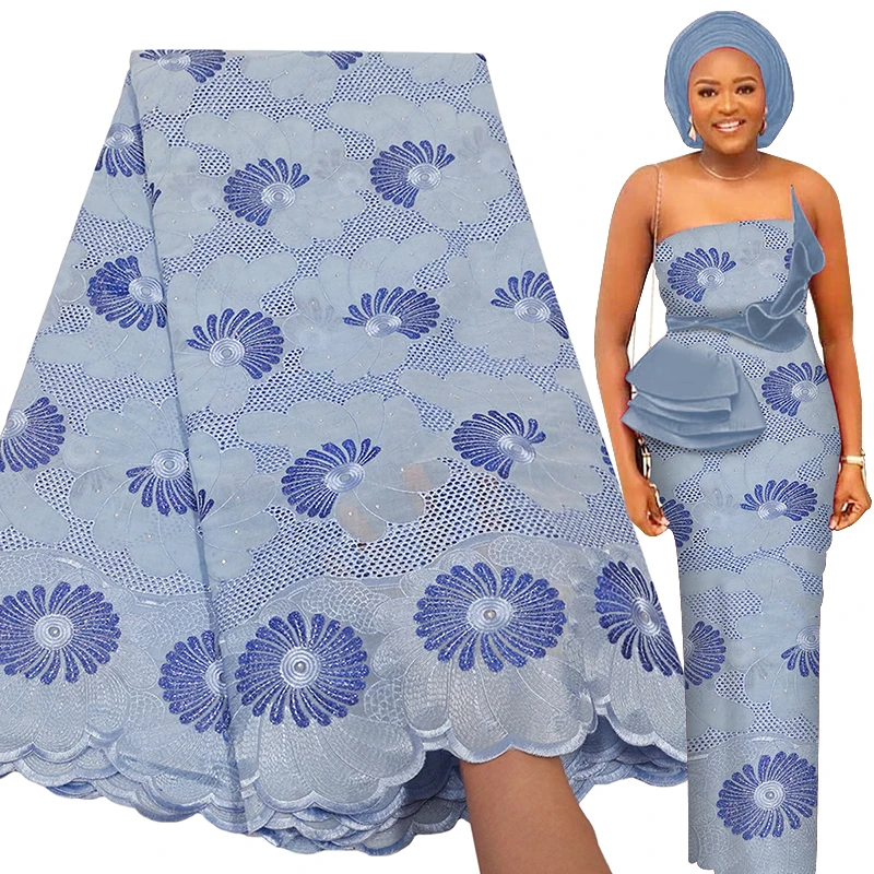 Фабричная швейцарская вуаль кружева 2,5 или 5 ярдов 100% хлопок высокое качество африканская кружевная ткань вышивка нигерийское платье Owambe