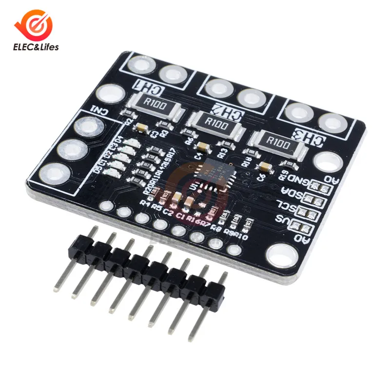 3 канальный блок питания с шунт межсоединений интегральных схем I2C INA3221 Питание