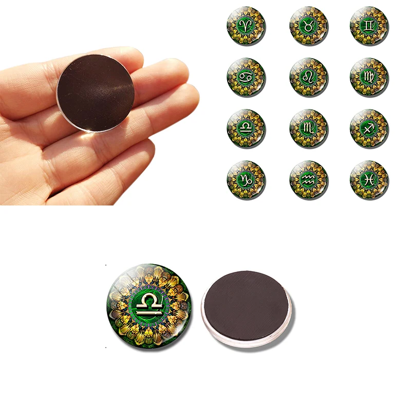 Знак зодиака Лев магнит на холодильник товары для дома купольное стекло зеленый