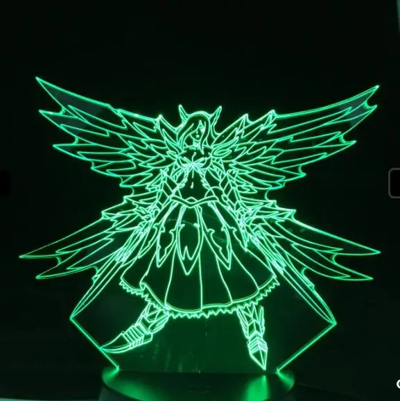 

Erza Scarlet Heaven's Wheel Armor Anime Lamp Fairy Tail 3D ANIME LAMP Nightlights 16 Colors Changing Lampara Kids Gift