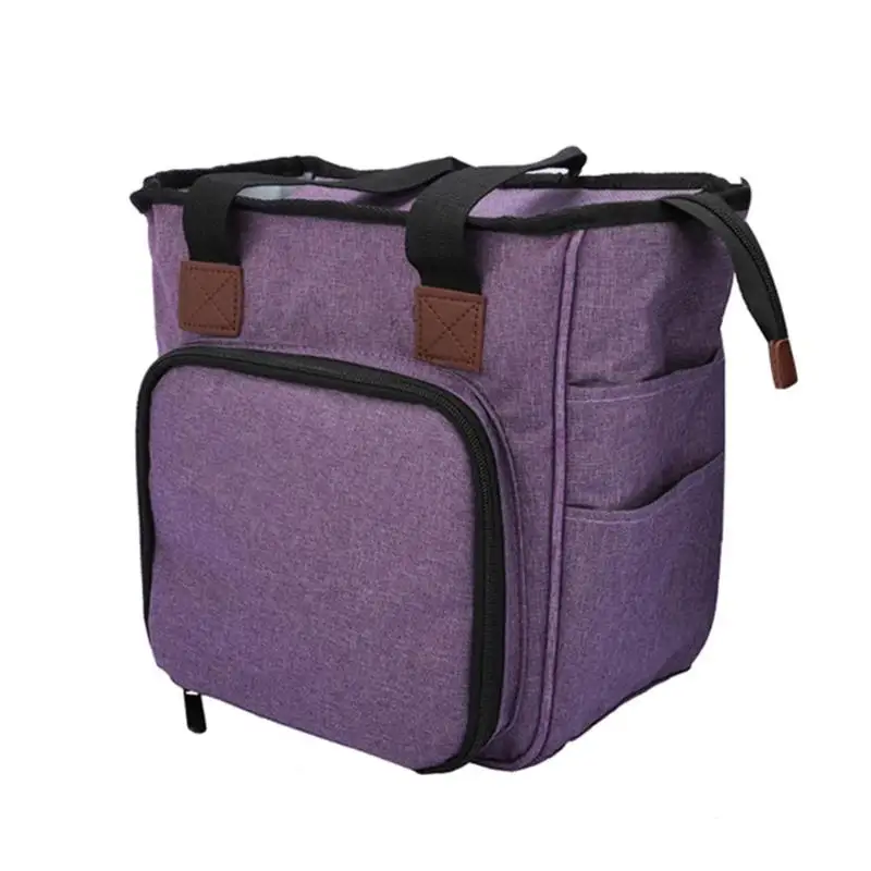 Purple Сумка для хранения крючком Крючки нить ПРЯЖА Бытовая сумка для хранения переносная сумка чехол для хранения для вязания спиц Швейные аксессуары - Color: Purple