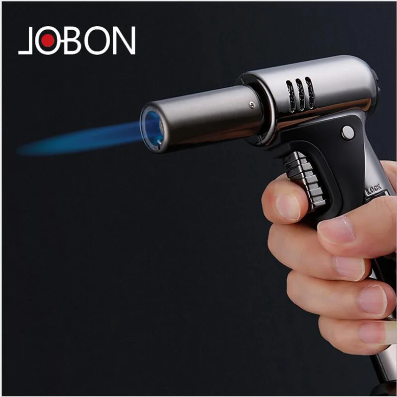Оригинальная газовая зажигалка JOBON ветрозащитная с распылителем пламенфонарь