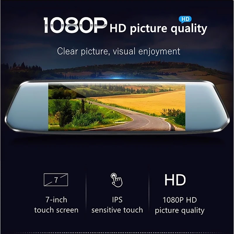 Автомобильный видеорегистратор ocare с двумя объективами 7 0 дюйма Full HD 1080P зеркало