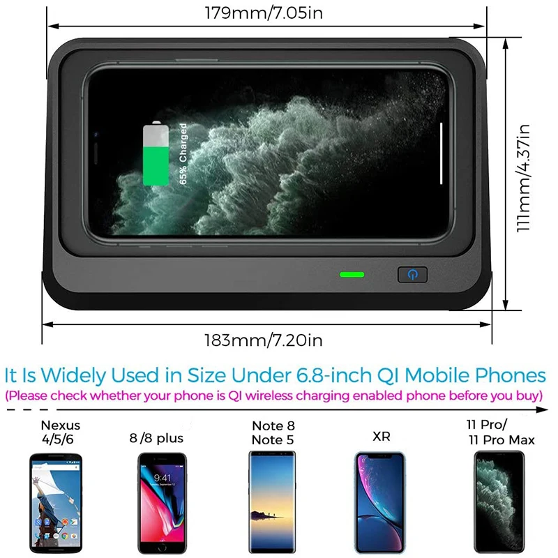 Беспроводное зарядное устройство для телефона Land Rover Discovery Sport 2015 2020 центральная