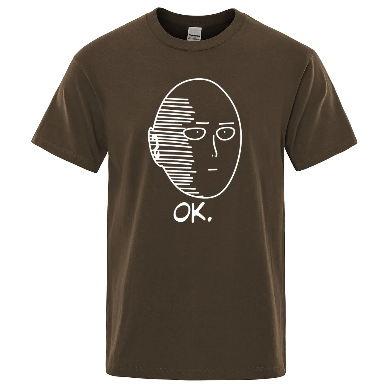One Punch Man Saitama Sensei Мужская футболка с японским аниме хлопковая футболка Летняя Повседневная футболка с круглым вырезом Мужская Уличная Одежда Harajuku