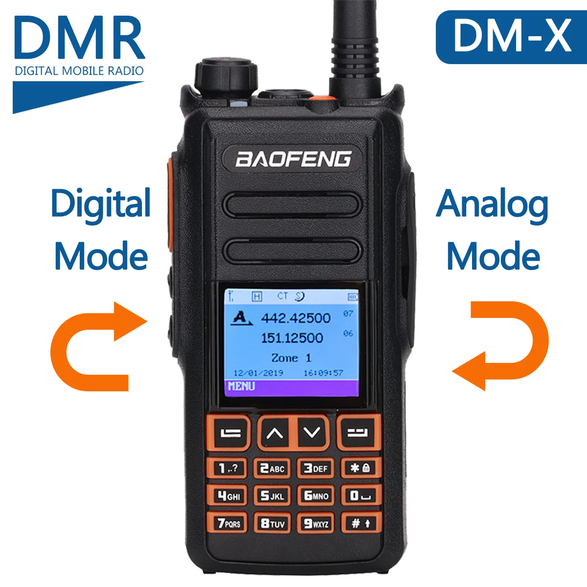 Baofeng DM X Цифровой рация с GPS уровня 1 и 2 tier ii Dual Time Slot DMR цифровой/аналоговый Ham Радио