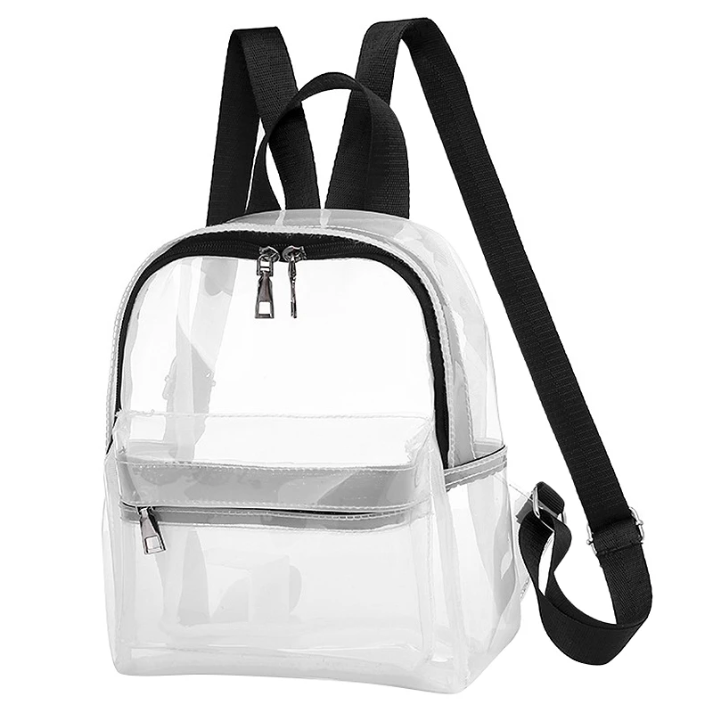 Модный прозрачный мини рюкзак из ПВХ Симпатичная Белая школьная сумка для
