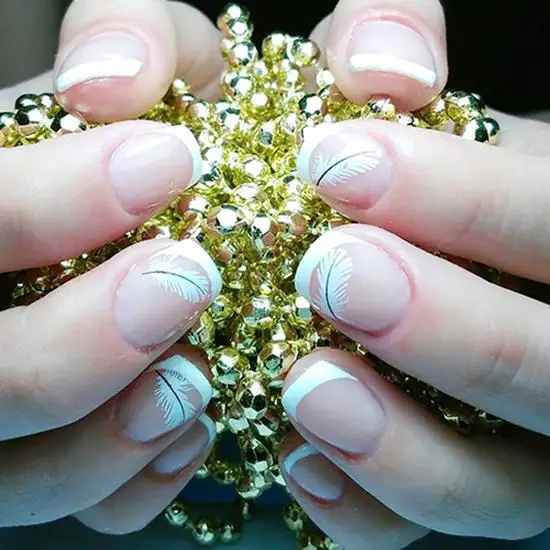 2 шт. наклейки с перьями для дизайна ногтей | Красота и здоровье