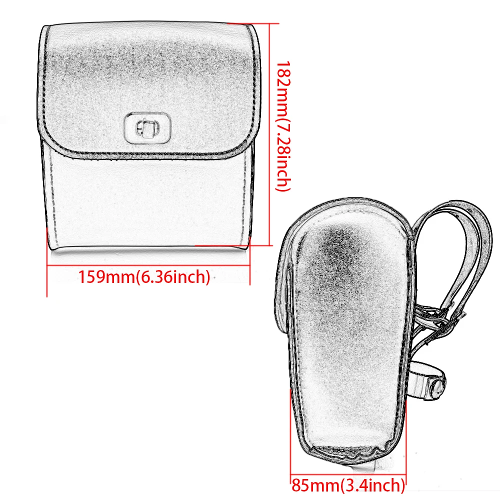 Новая Универсальная мини-сумка на руль мотоцикла Сисси-бар Боковая Сумка из