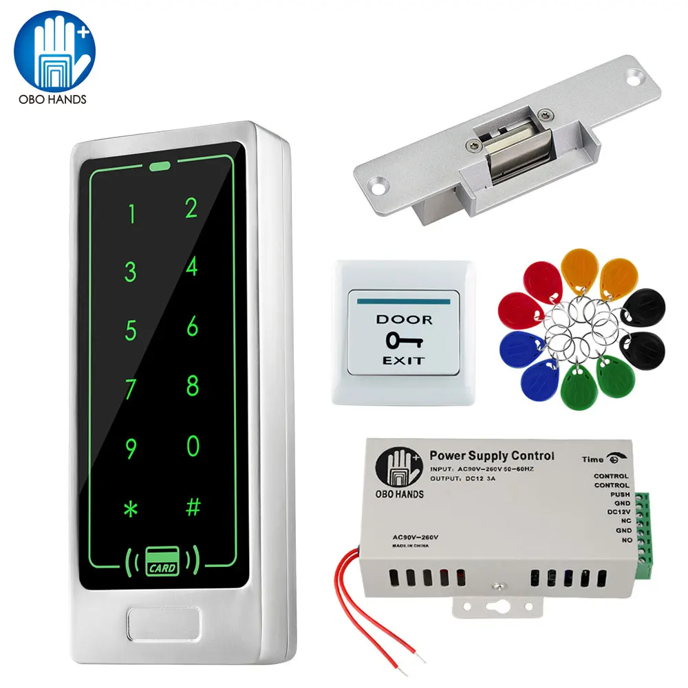 Система контроля допуска к двери Kit 125 кГц RFID считыватель клавиатуры + источник