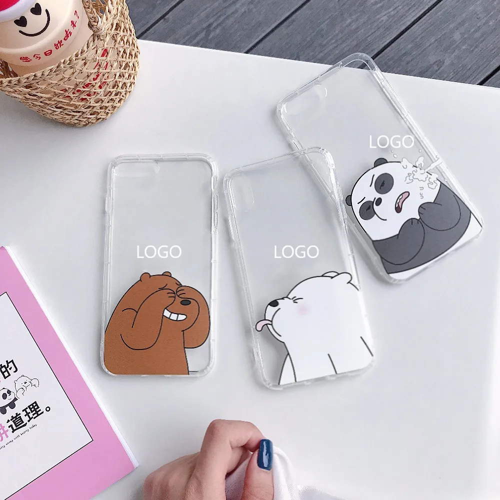 

Cartoon Cute Phone Case for iPhone 12 11 Pro Max 12Mini X Xr Xs Max 8 7 6 6S Plus Panda Polar Bear Silicone Soft Phone Cover