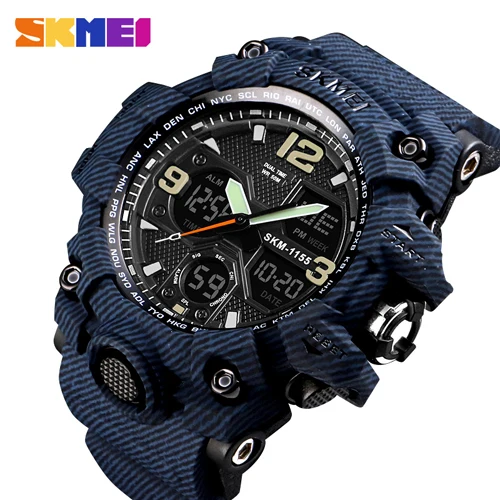 Denim Blue watch SKMEI naviforce часы мужские брендовые военные мужские спортивные часы Роскошные водонепроницаемые аналоговые кварцевые часы мужские модные светодиодный цифровые часы Relogio Masculino - Цвет: Denim Blue watch
