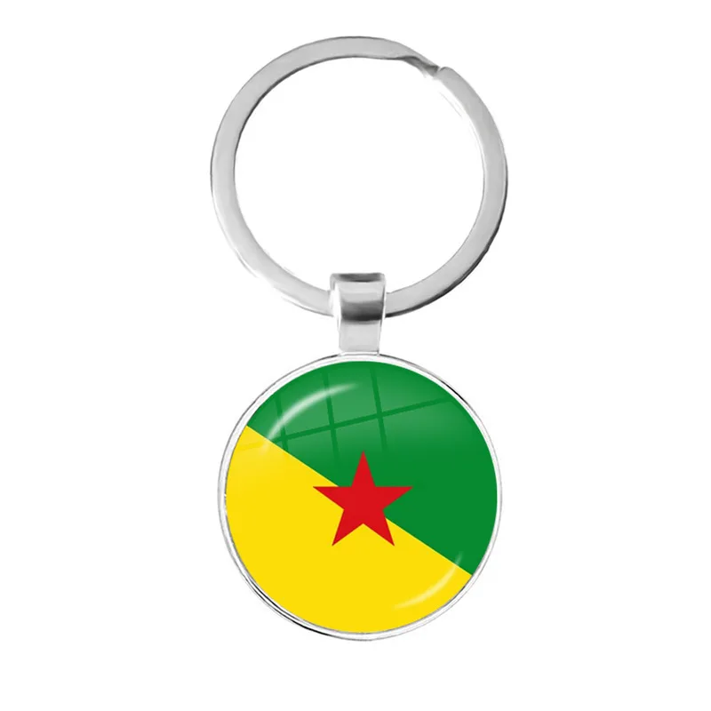Ireland Wales Vanuatu Tonga Suriname Scotland French Guiana Eritrea Northern Nation Flag Pendant Keychains Rings |