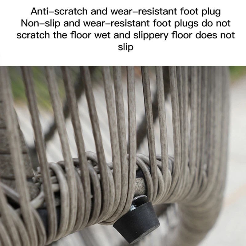 Открытый ротанговый салон для отдыха круглая кровать балкона двора бассейна