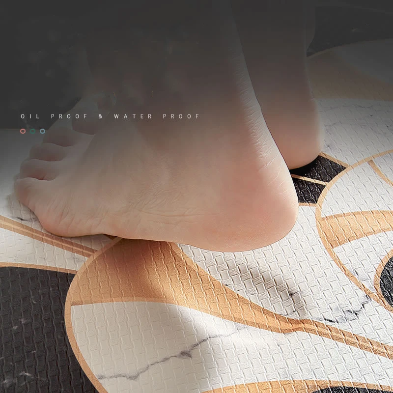 modern kitchen mat carpets home pvc sofa area floor rugs for living room pu leather entrance doormat hallway alfombra cocina free global shipping