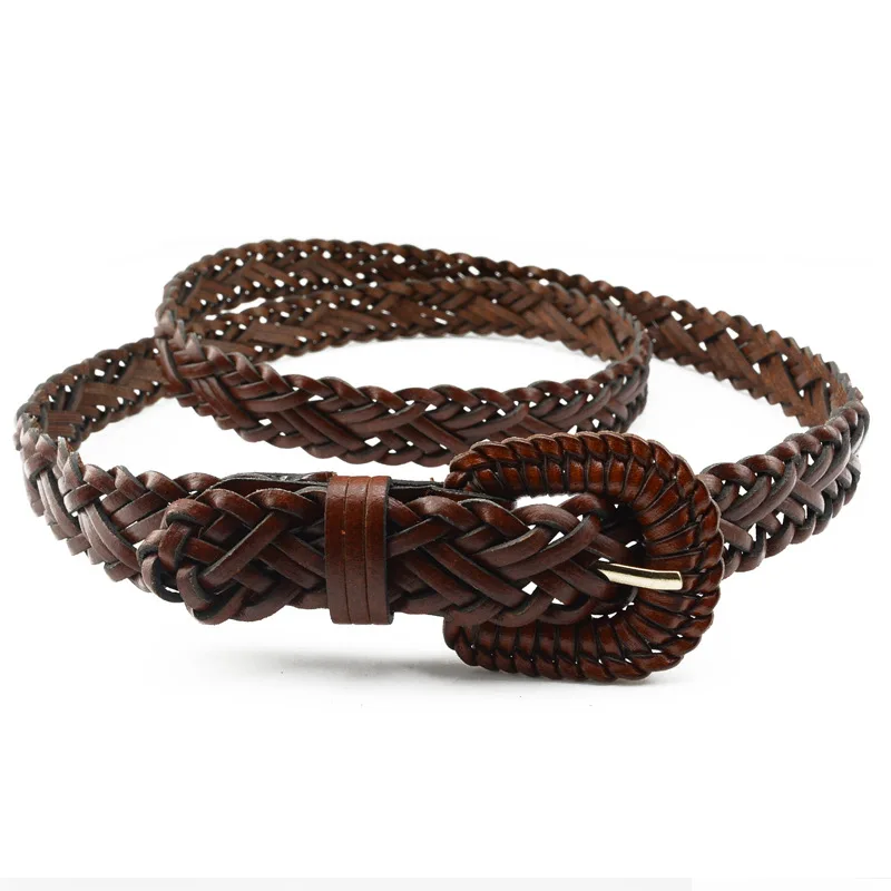 

Braided Belt For Women Knitted Woven Ladys Belts Vintage Waist Strap Casual Belt Pin Buckle Female Belt For Dress Jeans