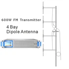 FMUSER FSN-600T передатчик 500 Вт 600 Вт FM радио вещания и антенна 4 bay дипольный DP100 и усилитель
