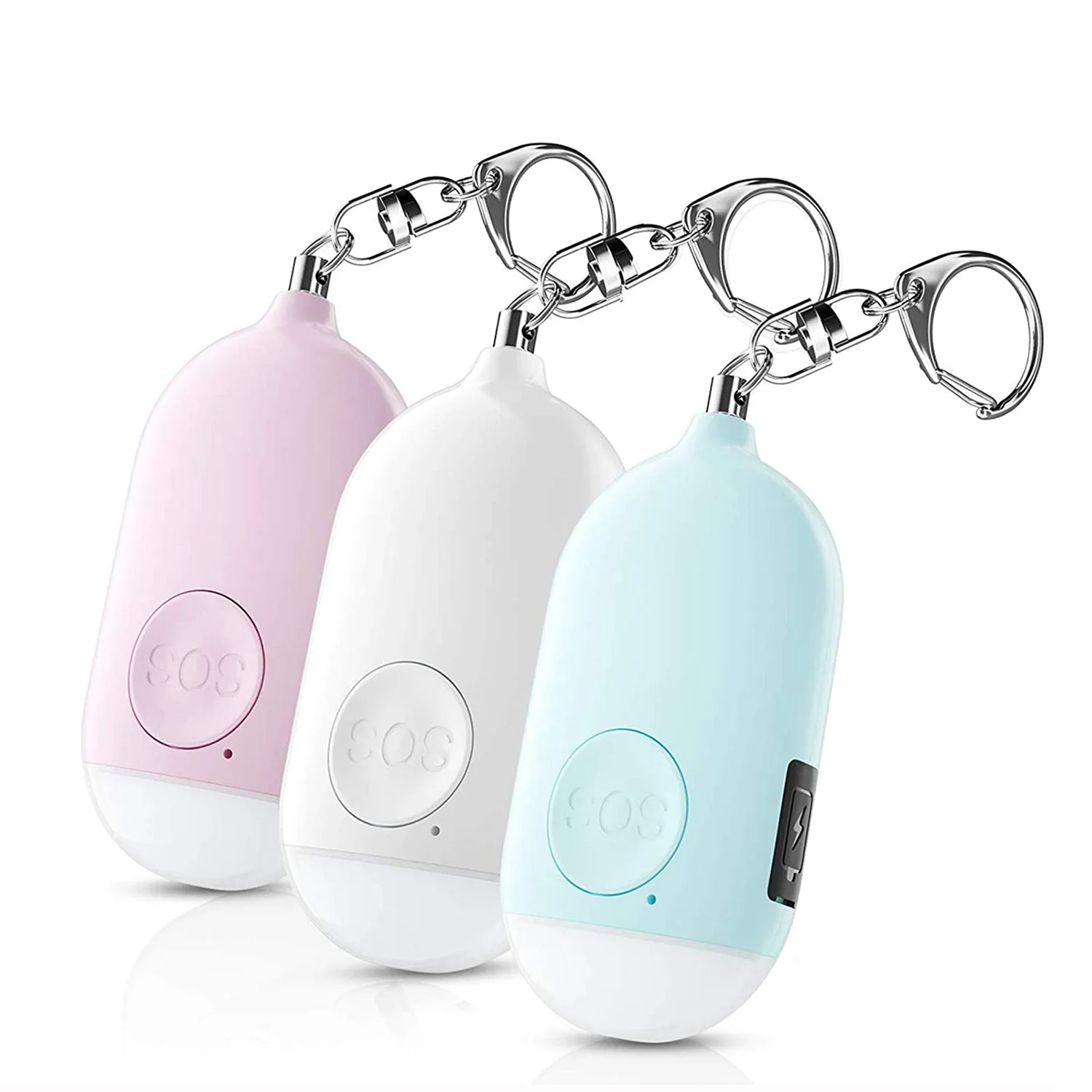 

Персональная USB-сигнализация 130 дБ, брелок для самозащиты с мини-фонариком для экстренных ситуаций со светодиодной сиреной