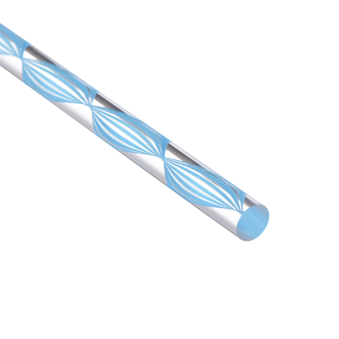 

uxcell 6mmx250mm Spiral Light Blue Line Solid Acrylic Round Rod PMMA Bar 4pcs