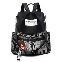 2021 new fashion backpack national style elephant print retro large capacity backpack outdoor anti theft backpack