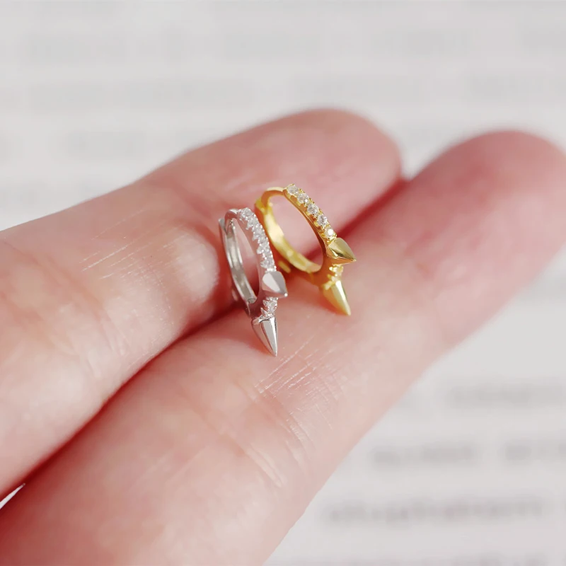 Trustdavis минималистичные серебряные серьги-кольца в стиле панк с заклепками и