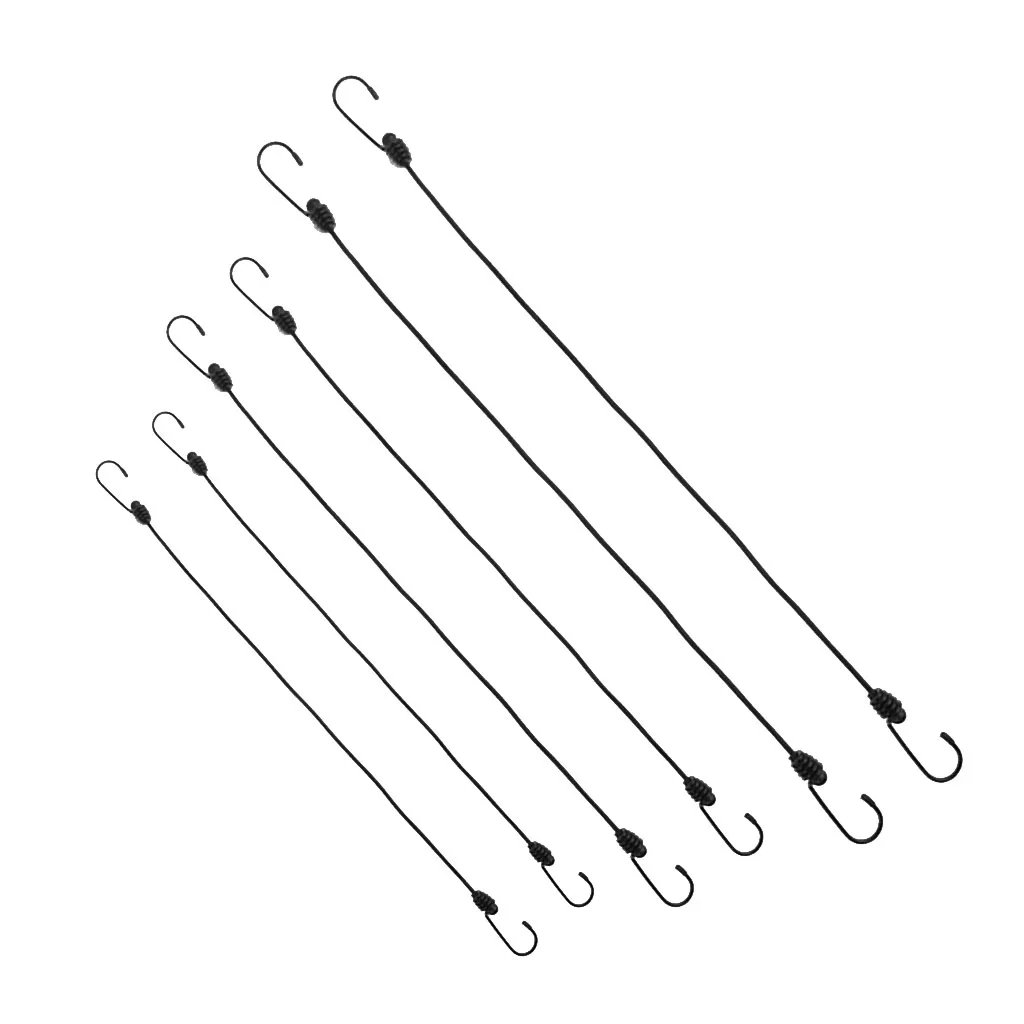 Черный эластичный шнур с крючком ремешок для багажа велосипеда автомобиля набор