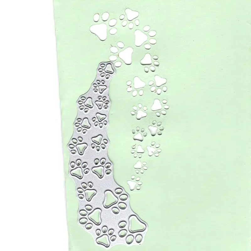 Симпатичные След металлический Трафаретный вырубной штамп трафарет для