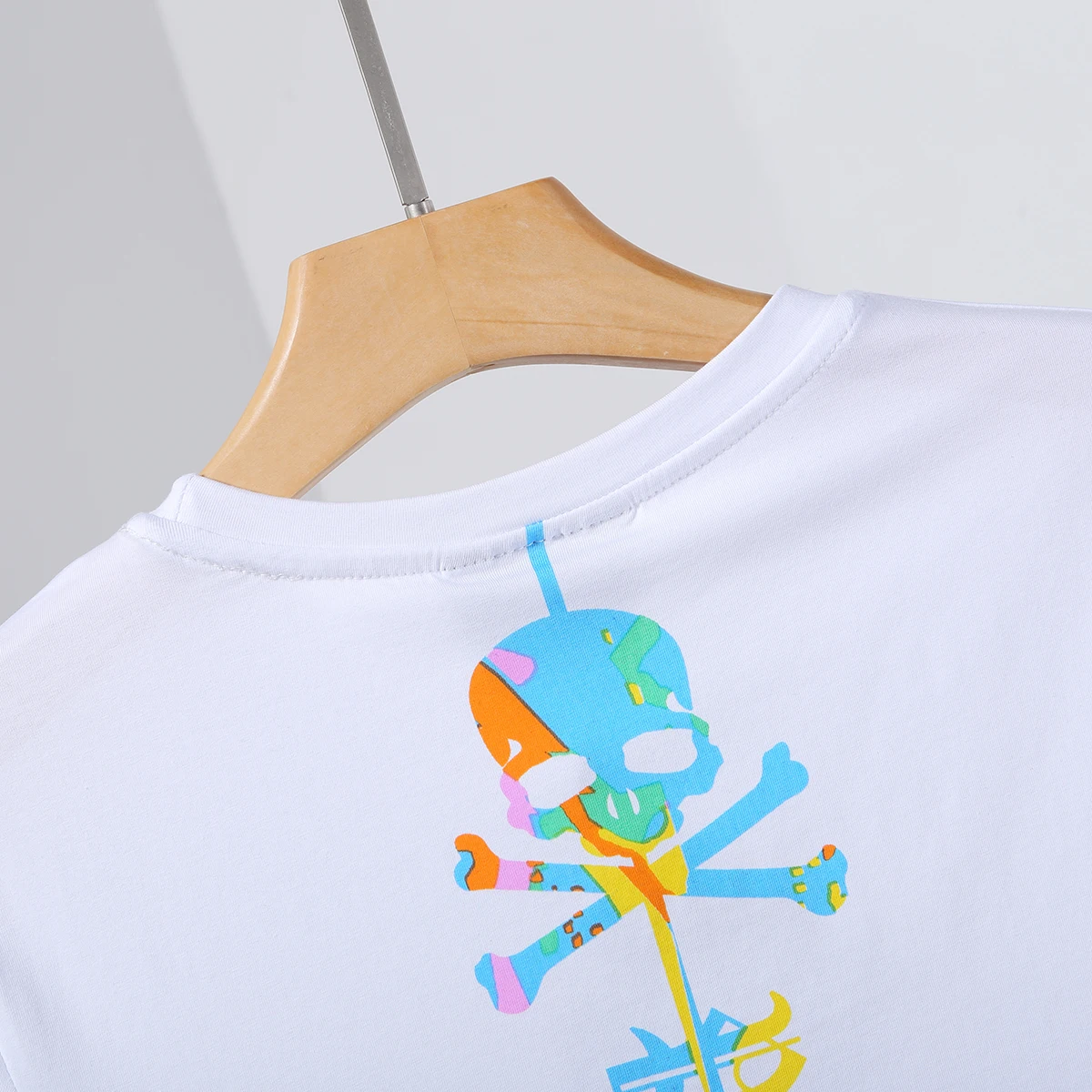 

Men T-shirt Skull Short Sleeve 3D Printing Pure Cotton Round Neck Plein T-shirt Men's Fashion Street Sports Short Sleeve TOP