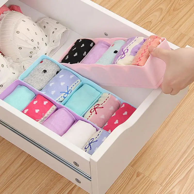 

Underwear Bra Organizer Storage Box Home Separated Socks Underwear Pants Storage Basket Foldable Storage Bags Bedroom Organizer